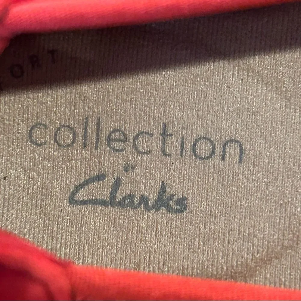 Clarks Red Sara Aster Suede Ballet Flats 7